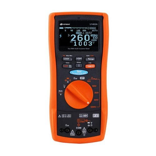 U1453A 絕緣電阻表，OLED 顯示屏，50V 至 1kV